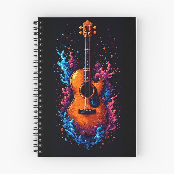 Item preview, Cosmic Acoustic: Guitarra pixel retro designed and sold by thepixelcloset.