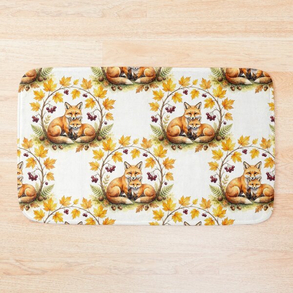 Item preview, Mother Fox and Kit Autumn Wreath Pattern designed and sold by ArtDzignsZA.