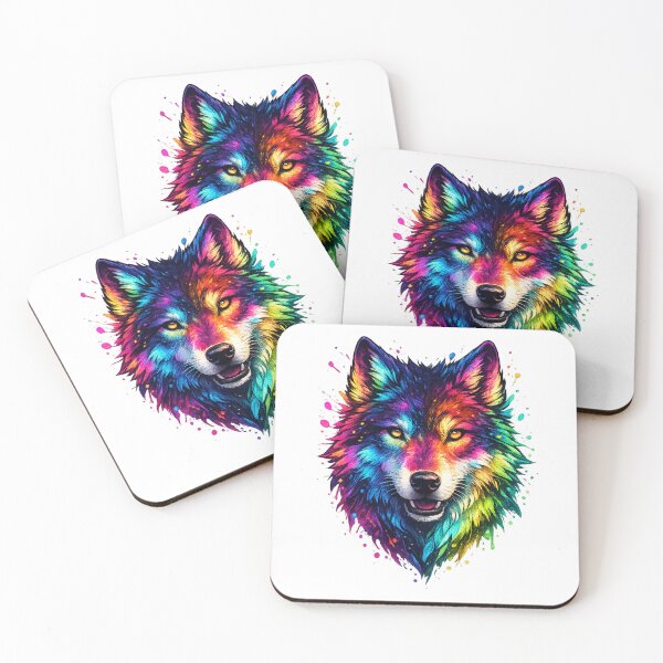 Item preview, Colorful Wolf designed and sold by KreatikaShop.