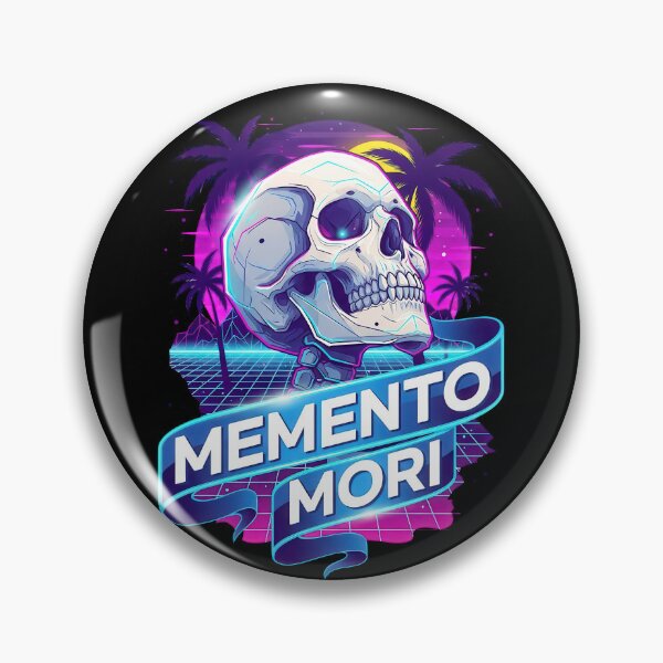 Item preview, Memento Mori Skull with Cosmic Purple Blue Background designed and sold by nuel-art.