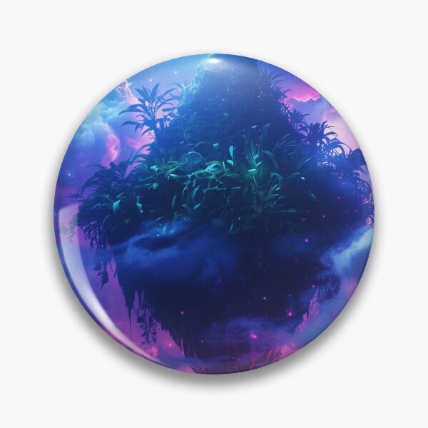 Item preview, Floating Cosmic Jungle Nebula Alien Landscape designed and sold by Luminous Wilds.