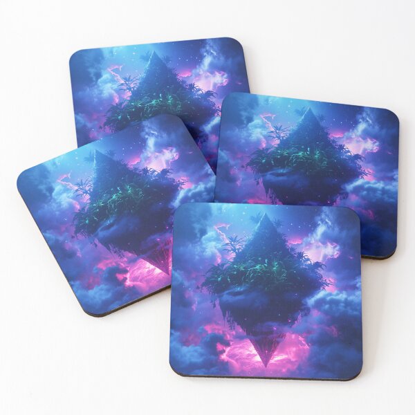 Item preview, Floating Cosmic Jungle Nebula Alien Landscape designed and sold by Luminous Wilds.