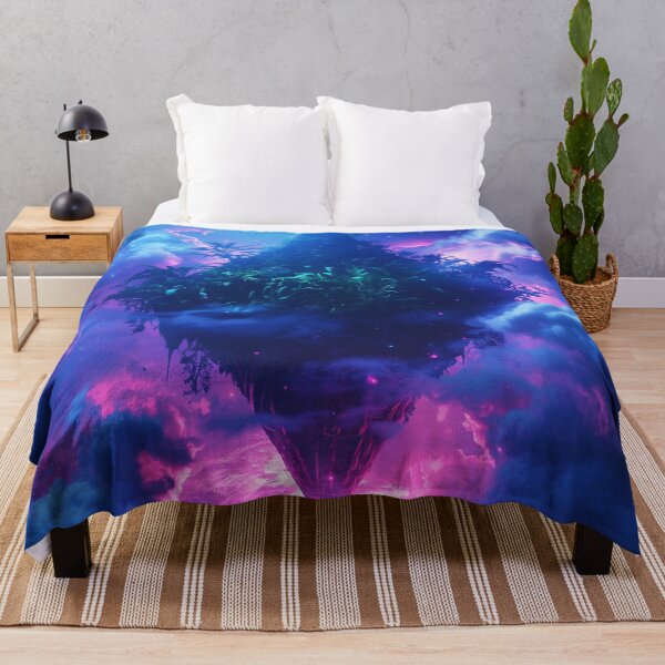 Item preview, Floating Cosmic Jungle Nebula Alien Landscape designed and sold by Luminous Wilds.