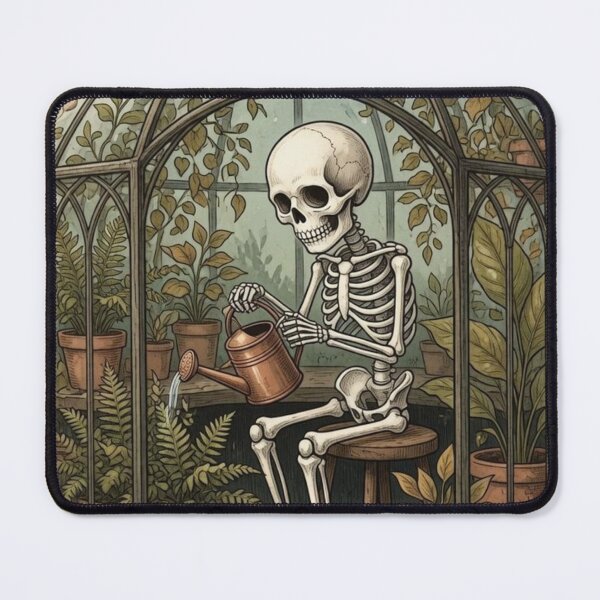 Item preview, Gothic Botanical Skellet in the greenhouse designed and sold by design-rebell.