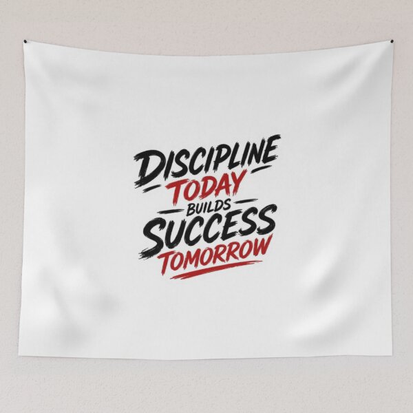 Item preview, Discipline Today Builds Success Tomorrow | Motivational Quote Sticker | Inspirational Typography Design designed and sold by Flipnship.