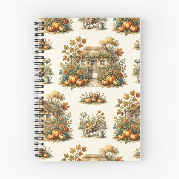 Item preview, Autumn Cottage Pumpkin Garden Pattern designed and sold by Canvas-Whispers.