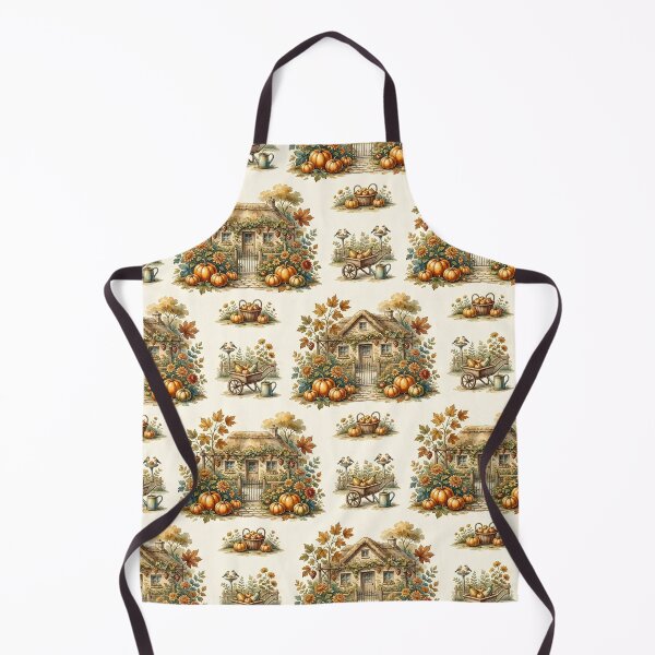 Item preview, Autumn Cottage Pumpkin Garden Pattern designed and sold by Canvas-Whispers.