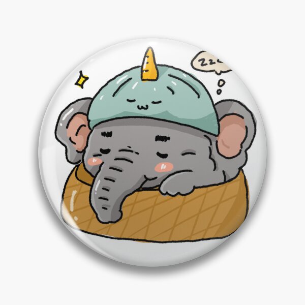 Item preview, Sleepy Elephant Unicorn Hat | Cozy Tiny Animal Club Sticker designed and sold by chupichapa.