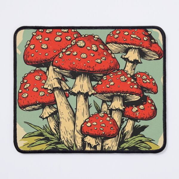 Item preview, Vintage Comic Mushrooms: Retro Amanita Botanic designed and sold by thepixelcloset.