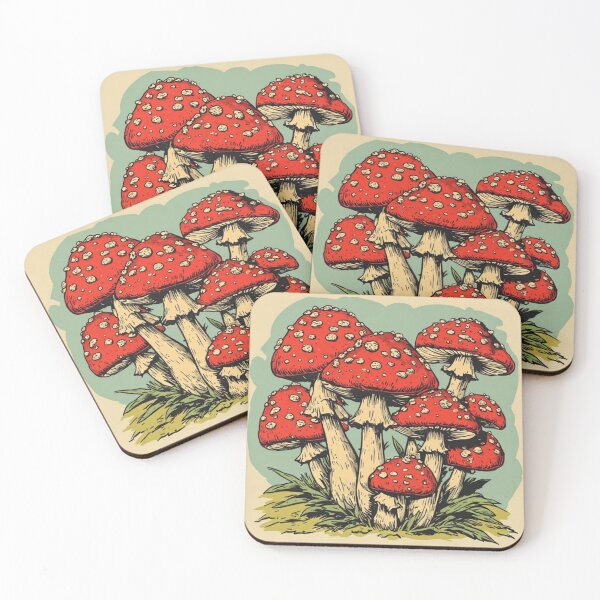 Item preview, Vintage Comic Mushrooms: Retro Amanita Botanic designed and sold by thepixelcloset.