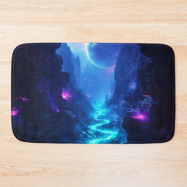 Item preview, Stellar Bioluminescent Canyon Alien Planet Landscape designed and sold by Luminous Wilds.