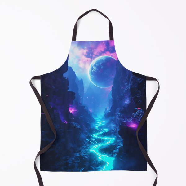 Item preview, Stellar Bioluminescent Canyon Alien Planet Landscape designed and sold by Luminous Wilds.