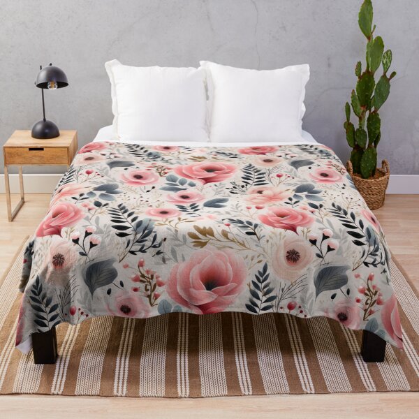 Item preview, Watercolor soft colors flower seamless pattern designed and sold by MiraCleAI.