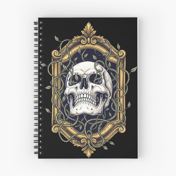 Item preview, Gothic Skull in Ornate Gold Frame designed and sold by nuel-art.