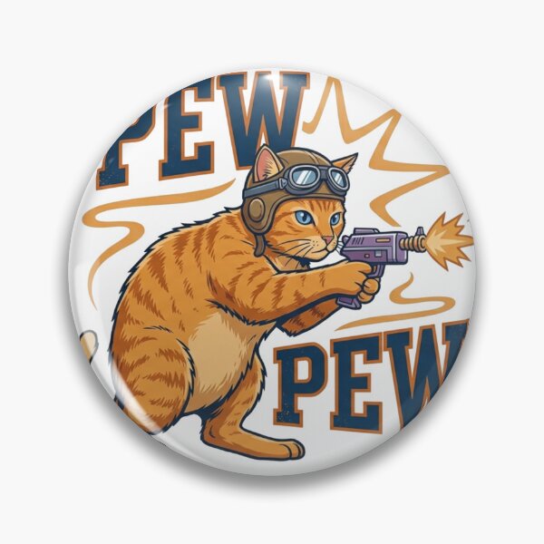 Item preview, Funny Laser Cat Pew Pew Kitten Commando T-Shirt designed and sold by @SHINTOSARTSTORE.