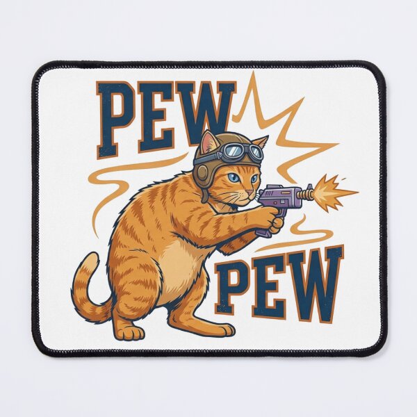 Item preview, Funny Laser Cat Pew Pew Kitten Commando T-Shirt designed and sold by @SHINTOSARTSTORE.