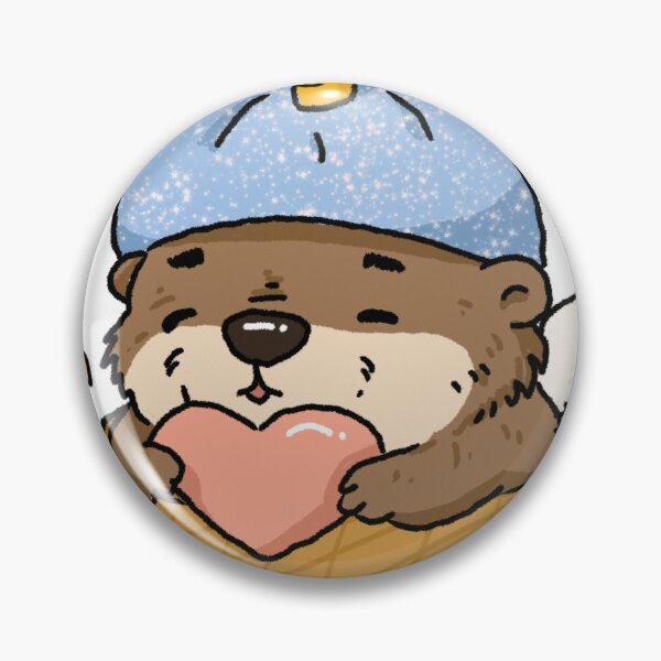 Item preview, Love Otter Unicorn Hat | Tiny Angel Animal Club Sticker designed and sold by chupichapa.