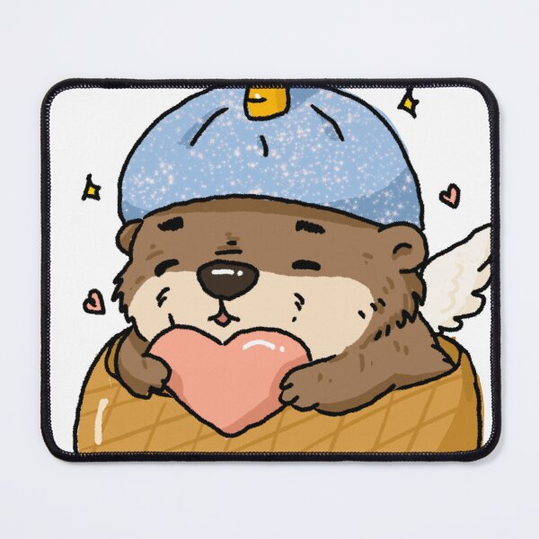 Item preview, Love Otter Unicorn Hat | Tiny Angel Animal Club Sticker designed and sold by chupichapa.