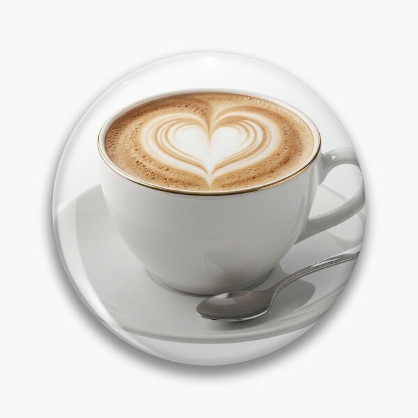 Item preview, Perfect Heart Latte Art - Realistic Cappuccino Cup designed and sold by BrewChef.
