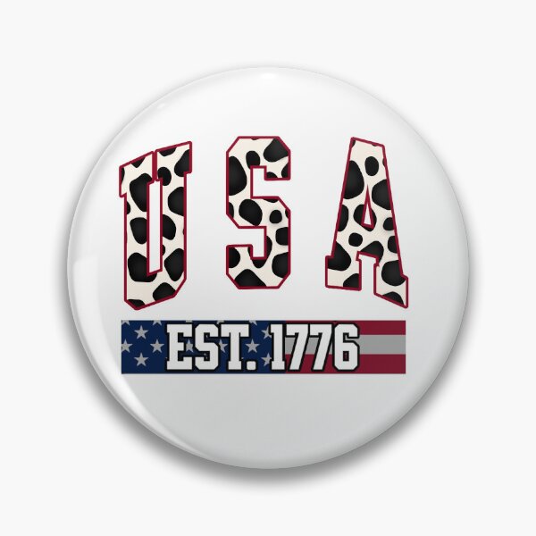 Item preview, USA Est 1776 Cow Print Varsity Patriotic Design designed and sold by DjFreeq.