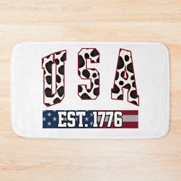Item preview, USA Est 1776 Cow Print Varsity Patriotic Design designed and sold by DjFreeq.