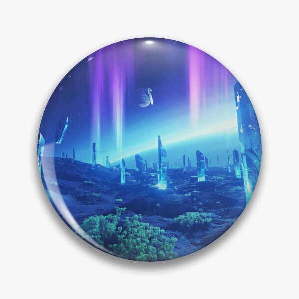 Item preview, Aurora Crystal Planet Fantasy Forest Landscape designed and sold by Luminous Wilds.