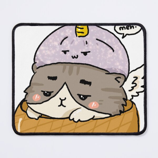 Item preview, Meh Cat Unicorn Hat | Social Battery Low Cat Sticker designed and sold by chupichapa.