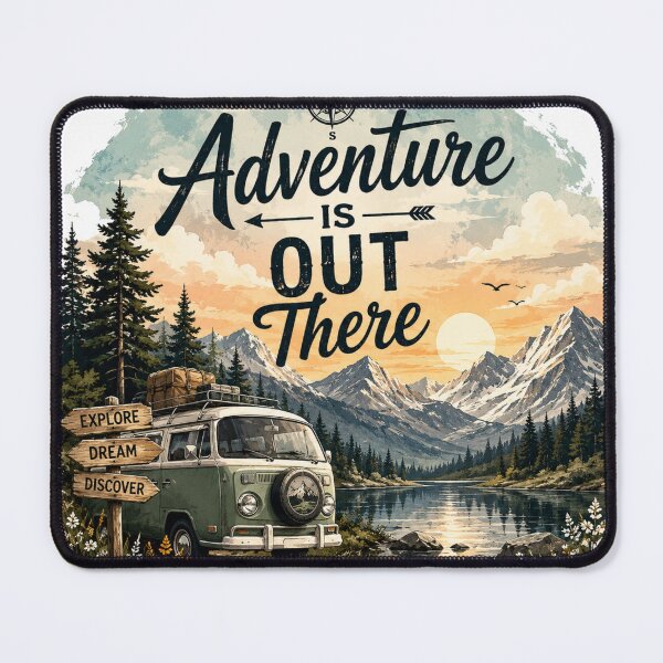Item preview, Adventure is out there - Adventure Travel Vintage Camper Van Outdoor Enthusiasts designed and sold by RickE.