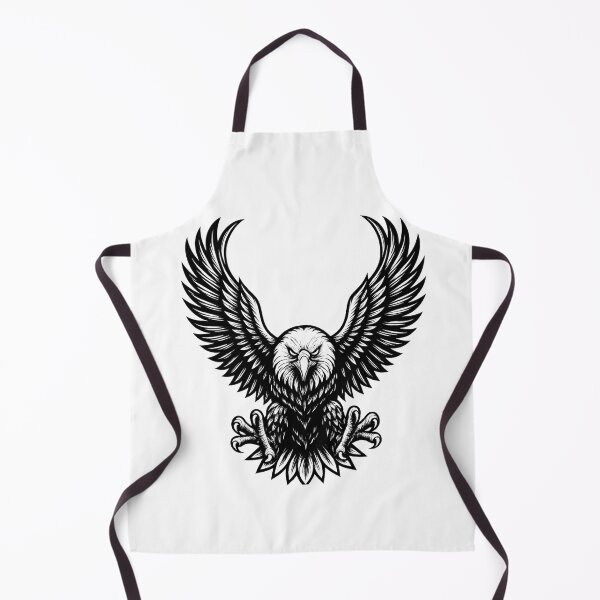 Item preview, Fierce Black Eagle Wings Tattoo Style – Gothic Majestic Bird Illustration designed and sold by MartBook.