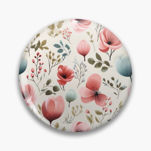 Item preview, Watercolor soft colors flower seamless pattern designed and sold by MiraCleAI.