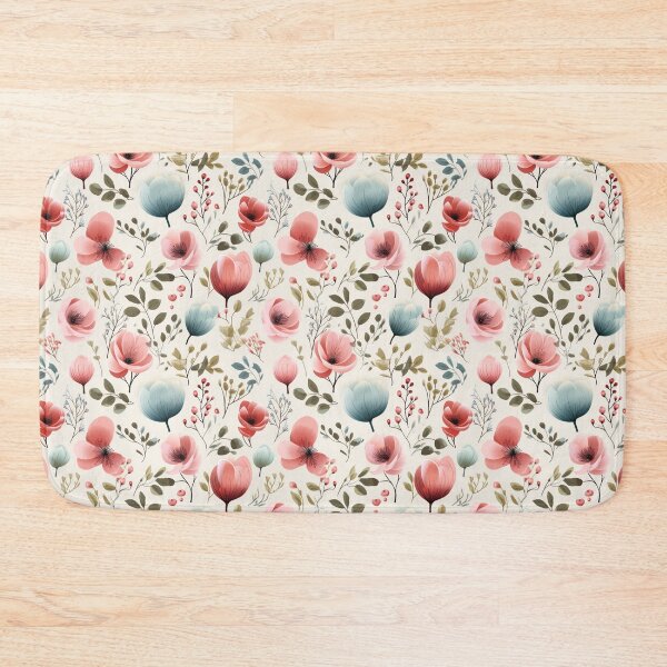 Item preview, Watercolor soft colors flower seamless pattern designed and sold by MiraCleAI.