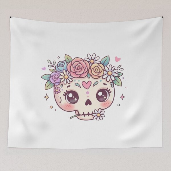 Item preview, cute skeleton  floral designed and sold by WellN.