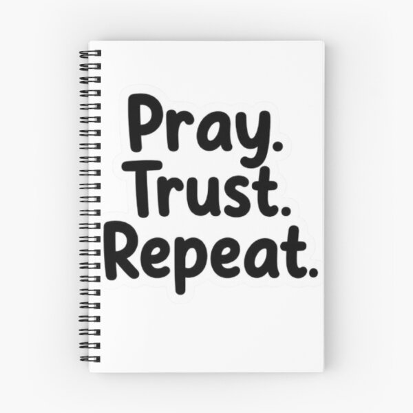 Item preview, Pray Trust Repeat Sticker | Inspirational Faith Quote Aesthetic Design designed and sold by Sidra53Studio.