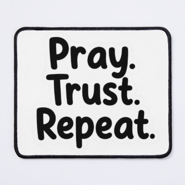 Item preview, Pray Trust Repeat Sticker | Inspirational Faith Quote Aesthetic Design designed and sold by Sidra53Studio.
