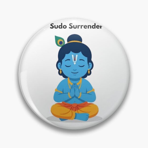 Item preview, sudo surrender | Linux Developer Sticker | Krishna Inspired Tech Humor designed and sold by BhaktiByte.