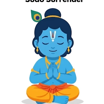 Artwork thumbnail, sudo surrender | Linux Developer Sticker | Krishna Inspired Tech Humor by BhaktiByte