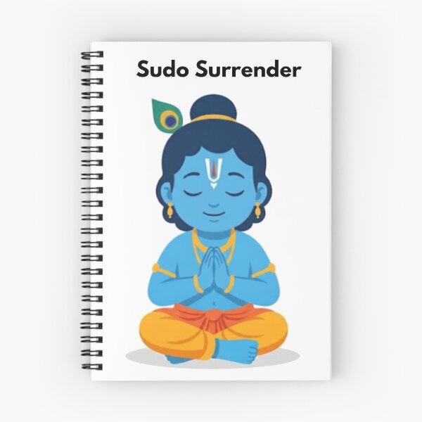 Item preview, sudo surrender | Linux Developer Sticker | Krishna Inspired Tech Humor designed and sold by BhaktiByte.