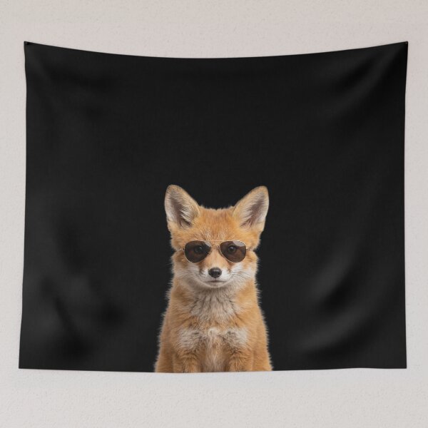 Item preview, Cute Baby Fox Wearing Sunglasses Funny designed and sold by RareLavender.