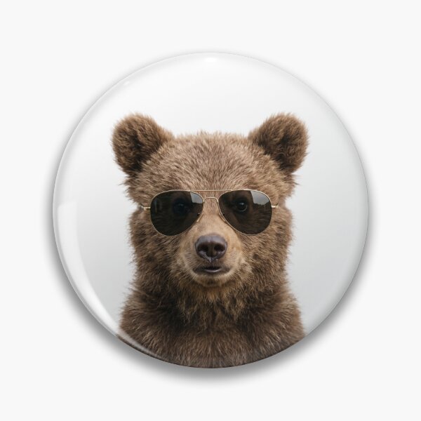 Item preview, Cute Baby Brown Bear Wearing Sunglasses Funny designed and sold by RareLavender.