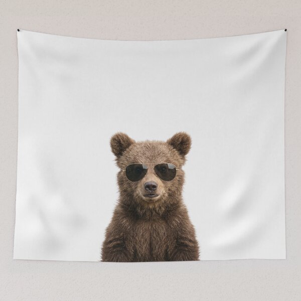 Item preview, Cute Baby Brown Bear Wearing Sunglasses Funny designed and sold by RareLavender.