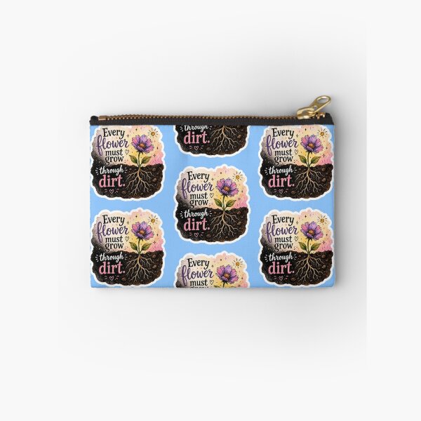 Item preview, Every Flower Must Grow Through Dirt - Whimsical Watercolor Sticker designed and sold by Scro-Ciob-Shop.