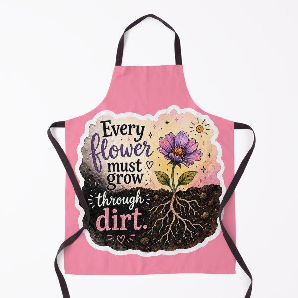 Item preview, Every Flower Must Grow Through Dirt - Whimsical Watercolor Sticker designed and sold by Scro-Ciob-Shop.