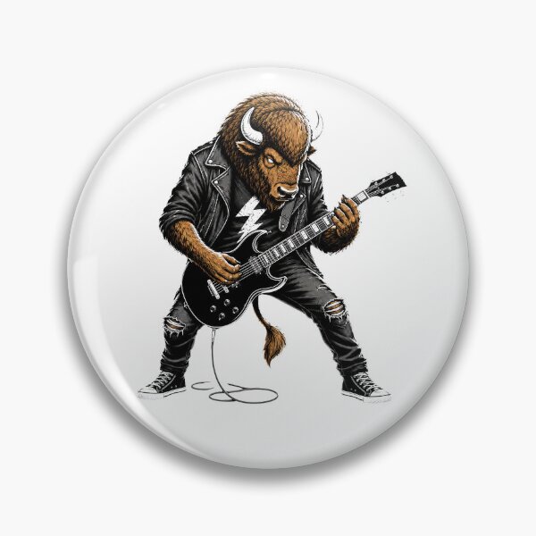 Item preview, Metal Bison Guitarist Gifts For Musicians designed and sold by Bisonia.
