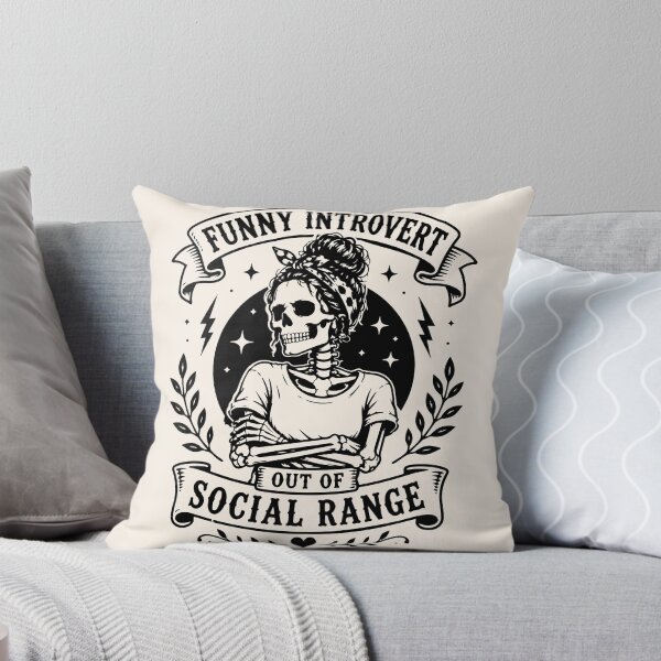Item preview, Funny Introvert Skeleton - Out Of Social Range designed and sold by legendaryskins.