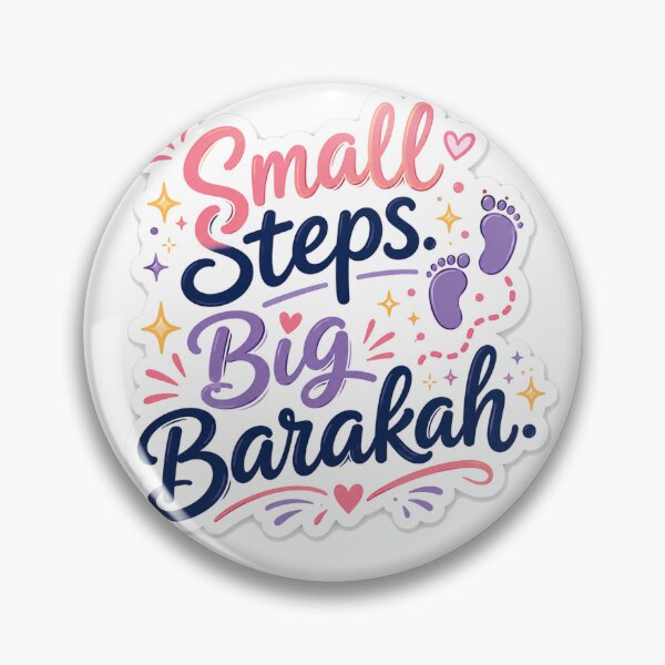 Item preview, Small Steps Big Barakah Sticker | Cute Islamic Motivational Quote Aesthetic Design designed and sold by Sidra53Studio.