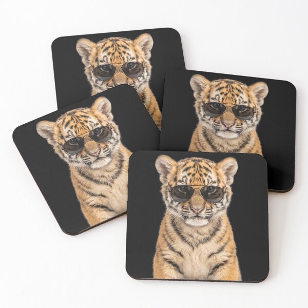 Item preview, Cute Baby Tiger Wearing Sunglasses Funny designed and sold by RareLavender.