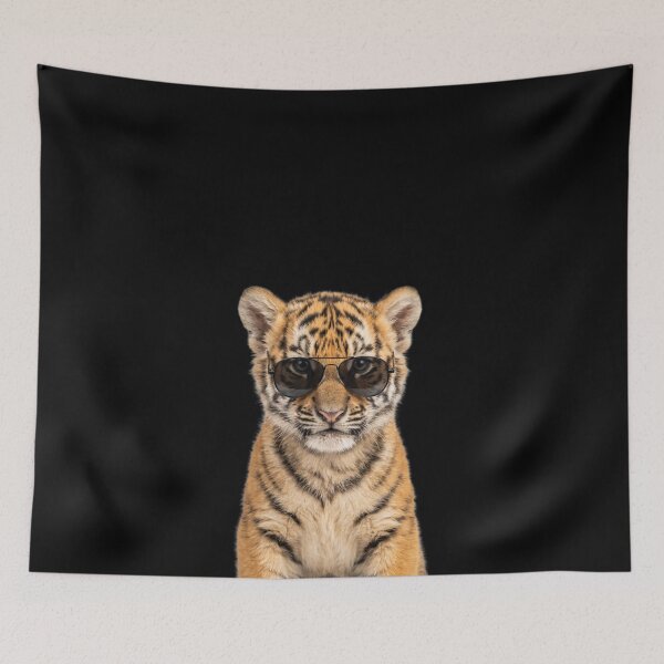 Item preview, Cute Baby Tiger Wearing Sunglasses Funny designed and sold by RareLavender.