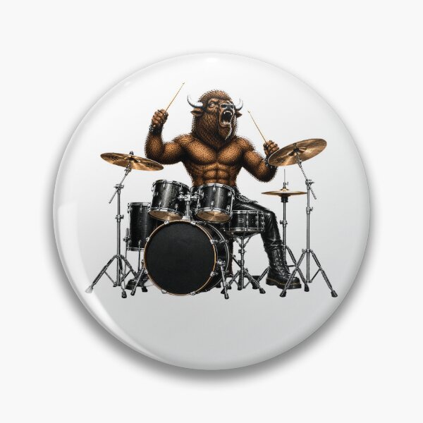 Item preview, Metal Bison Drummer Gifts For Musicians designed and sold by Bisonia.