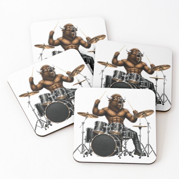 Item preview, Metal Bison Drummer Gifts For Musicians designed and sold by Bisonia.