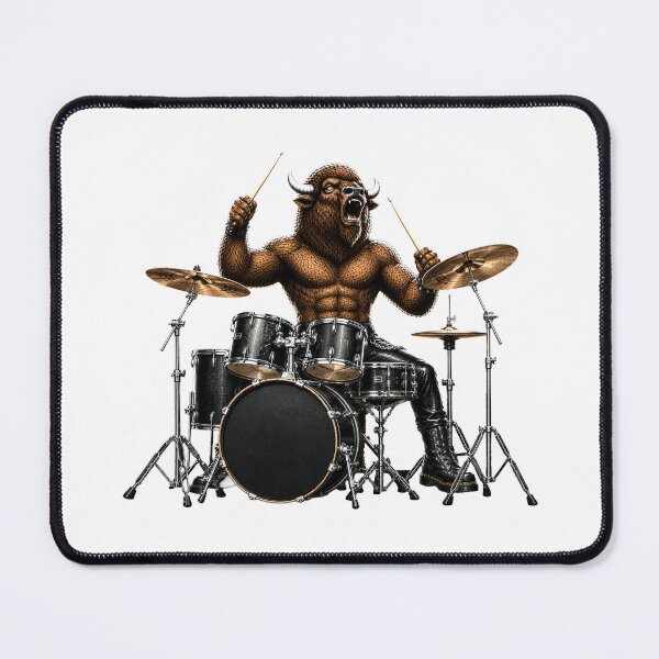 Item preview, Metal Bison Drummer Gifts For Musicians designed and sold by Bisonia.